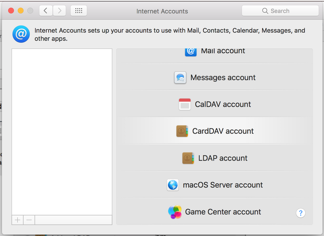 find email server for account mac osx