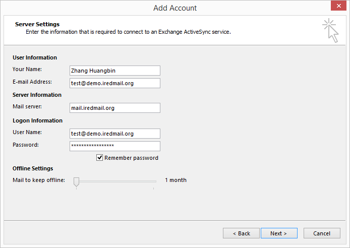 Exchange ActiveSync: Setup Outlook 2013 for Windows